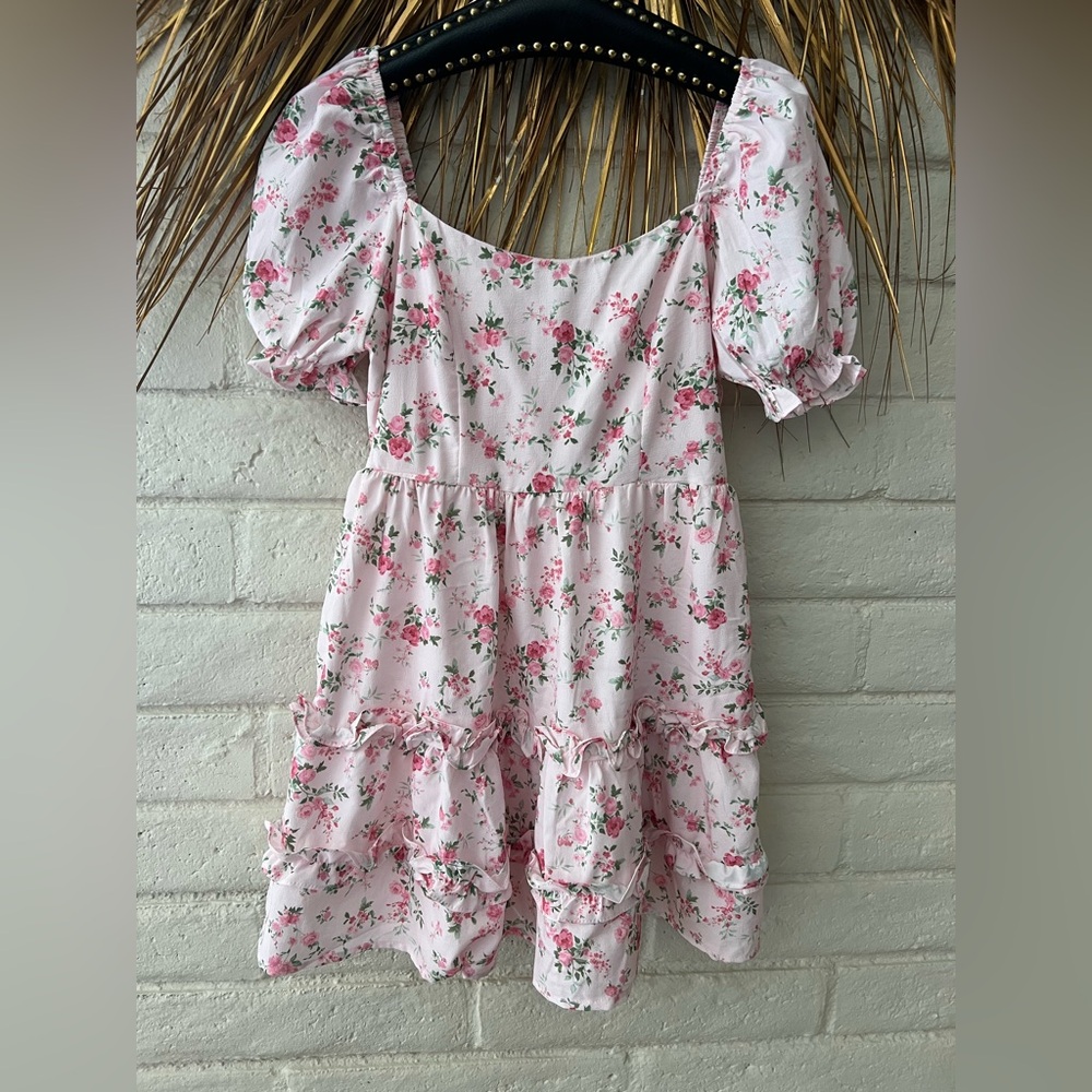 Altar'd State Pink Floral Midi Dress